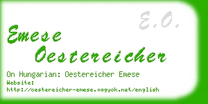 emese oestereicher business card